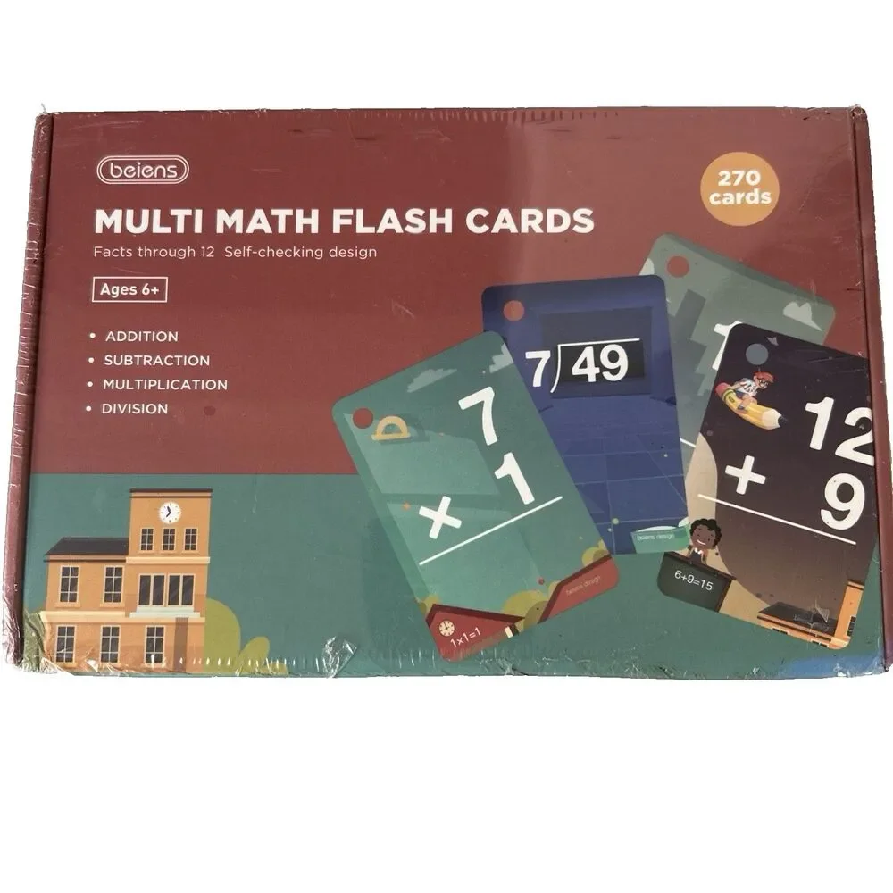 Multi Math 270 Flash Cards Addition, Subtraction, Multiplication, Division NEW